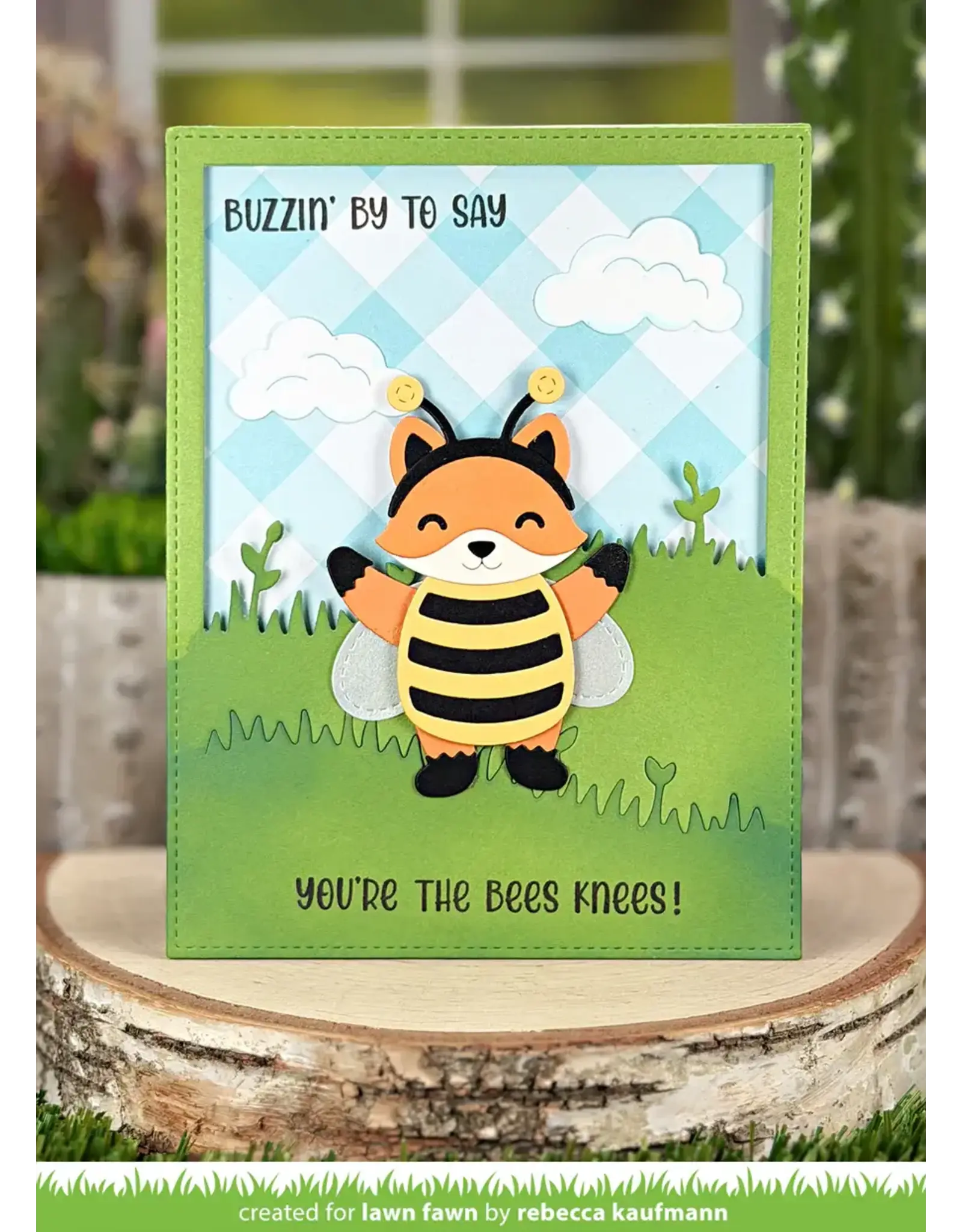 LAWN FAWN LAWN FAWN HENRY'S BUILD-A-SENTIMENT: HONEY BEE CLEAR STAMP SET