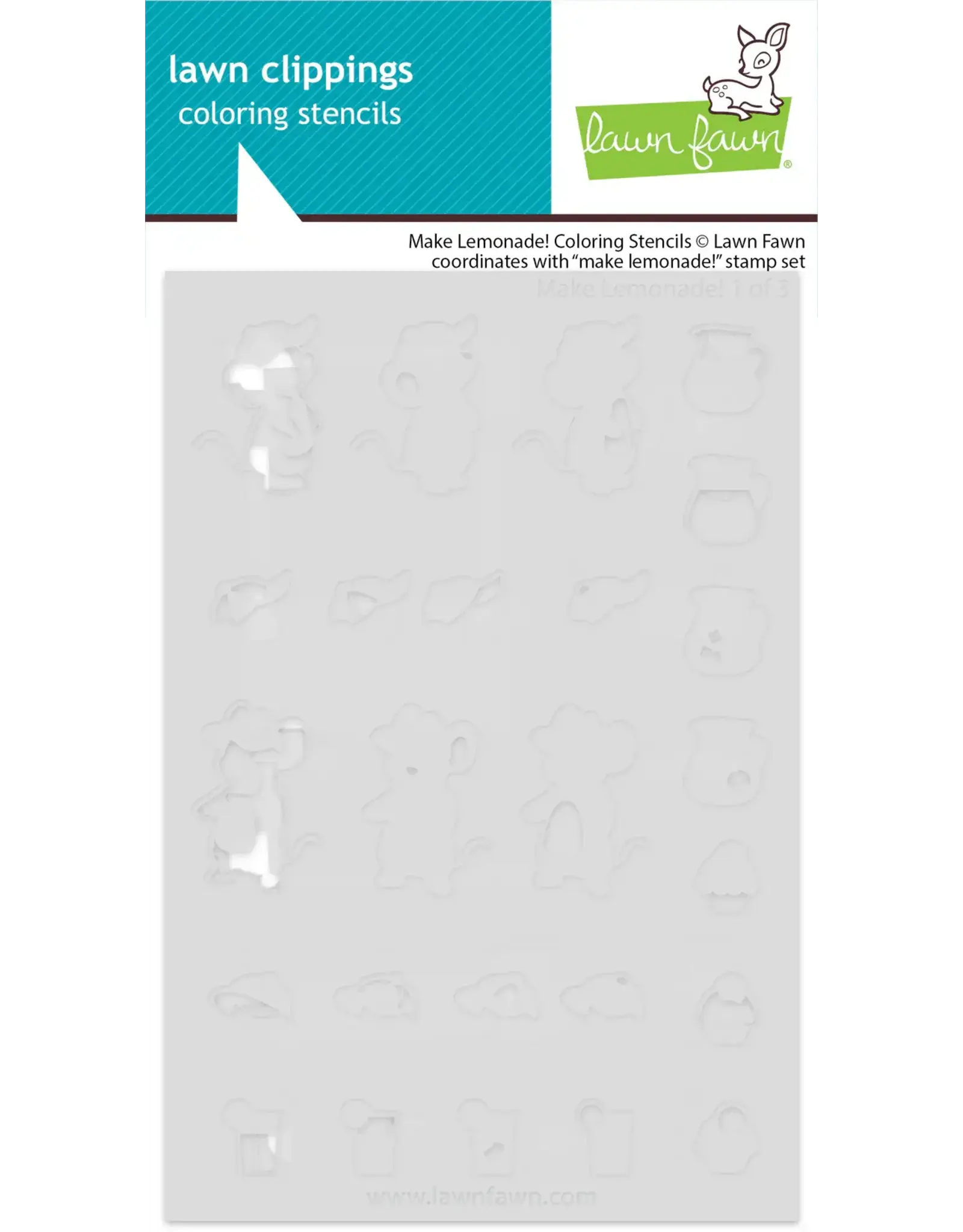 LAWN FAWN LAWN FAWN MAKE LEMONADE! COLORING STENCIL SET