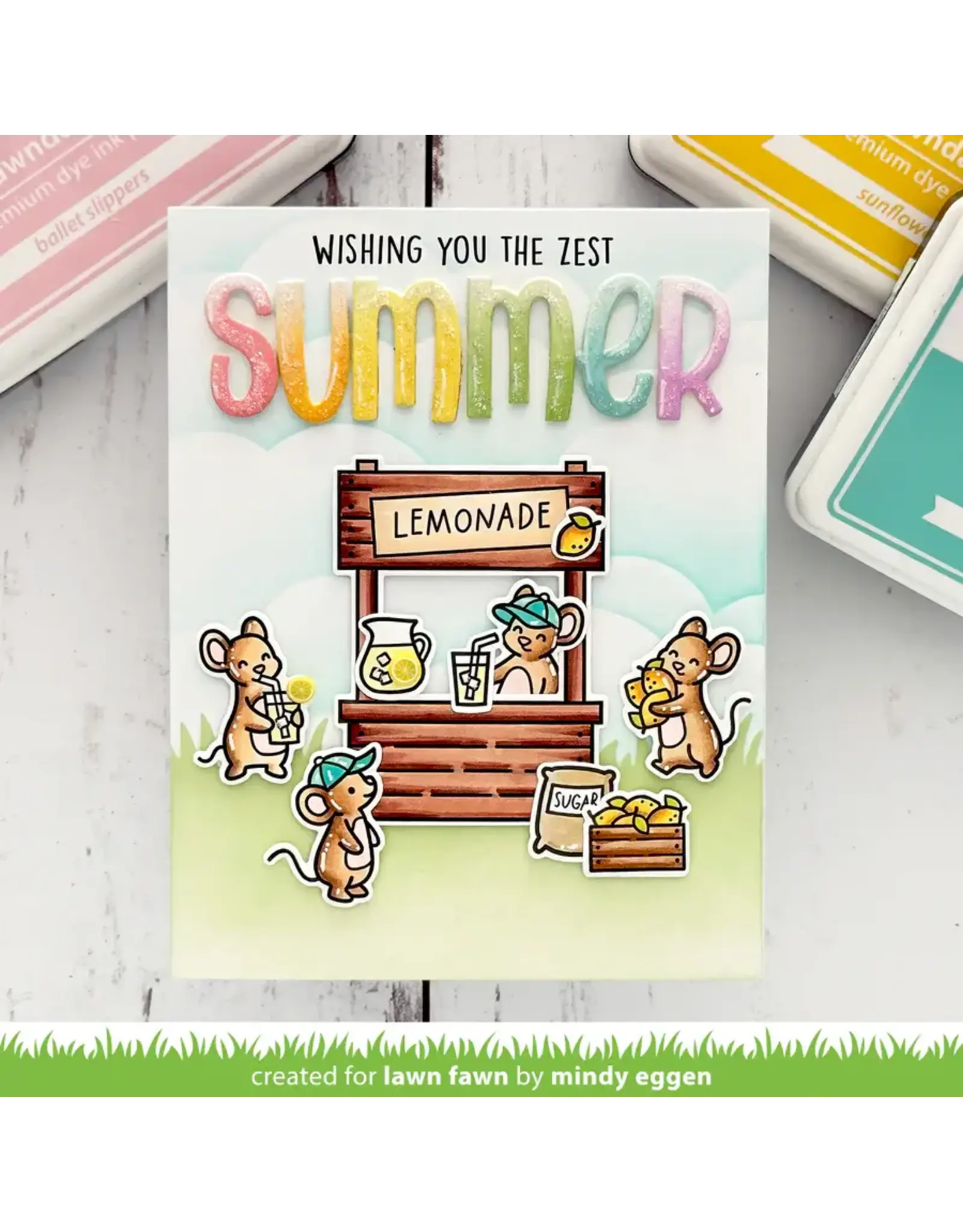 LAWN FAWN LAWN FAWN MAKE LEMONADE! CLEAR STAMP SET