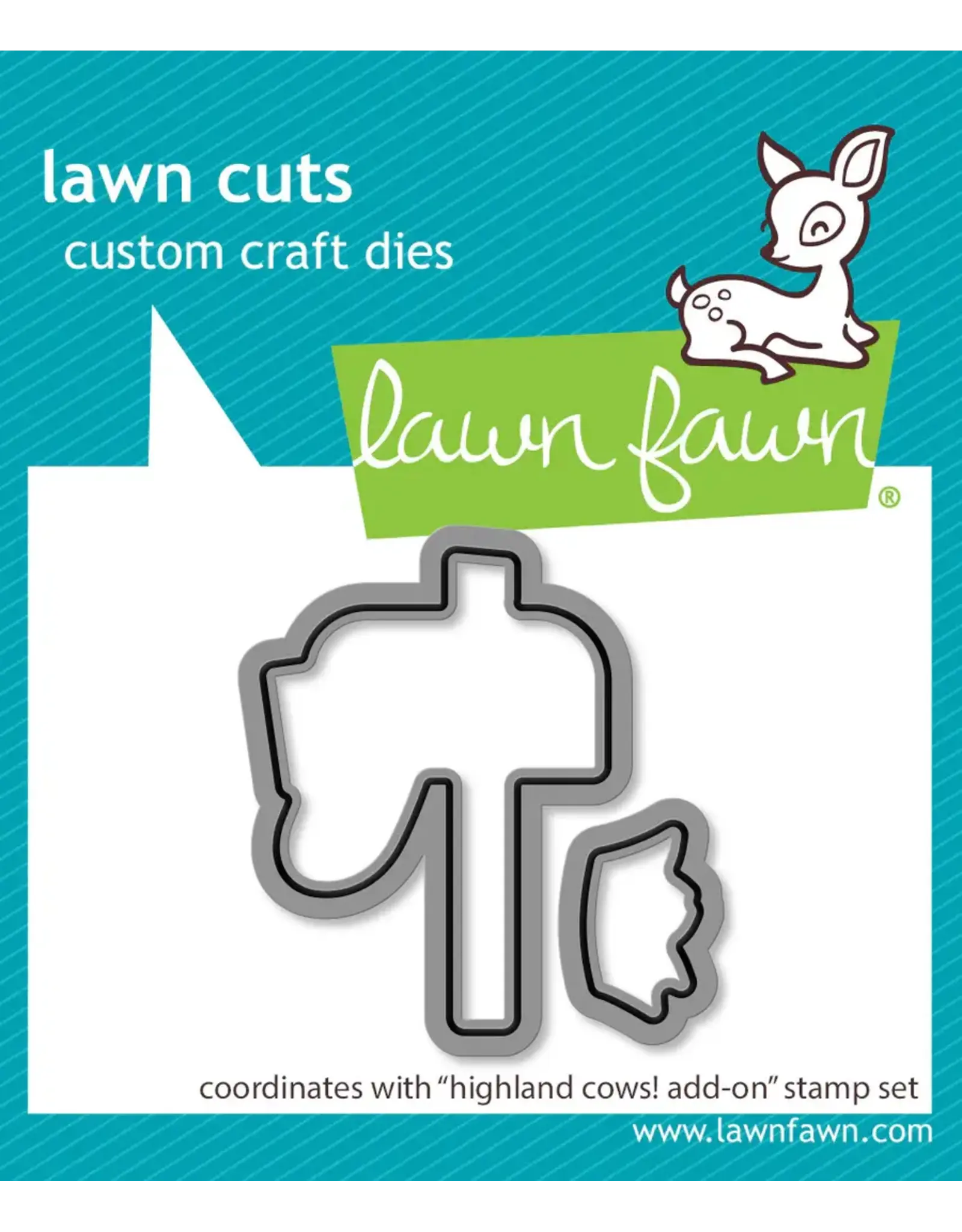 LAWN FAWN LAWN FAWN HIGHLAND COWS! ADD-ON DIE