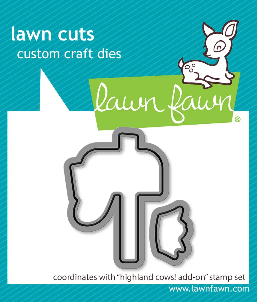 LAWN FAWN LAWN FAWN HIGHLAND COWS! ADD-ON DIE