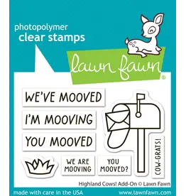 LAWN FAWN LAWN FAWN HIGHLAND COWS! ADD-ON CLEAR STAMP SET