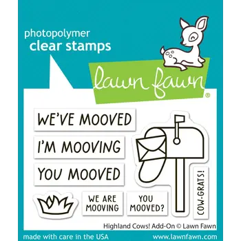 LAWN FAWN LAWN FAWN HIGHLAND COWS! ADD-ON CLEAR STAMP SET