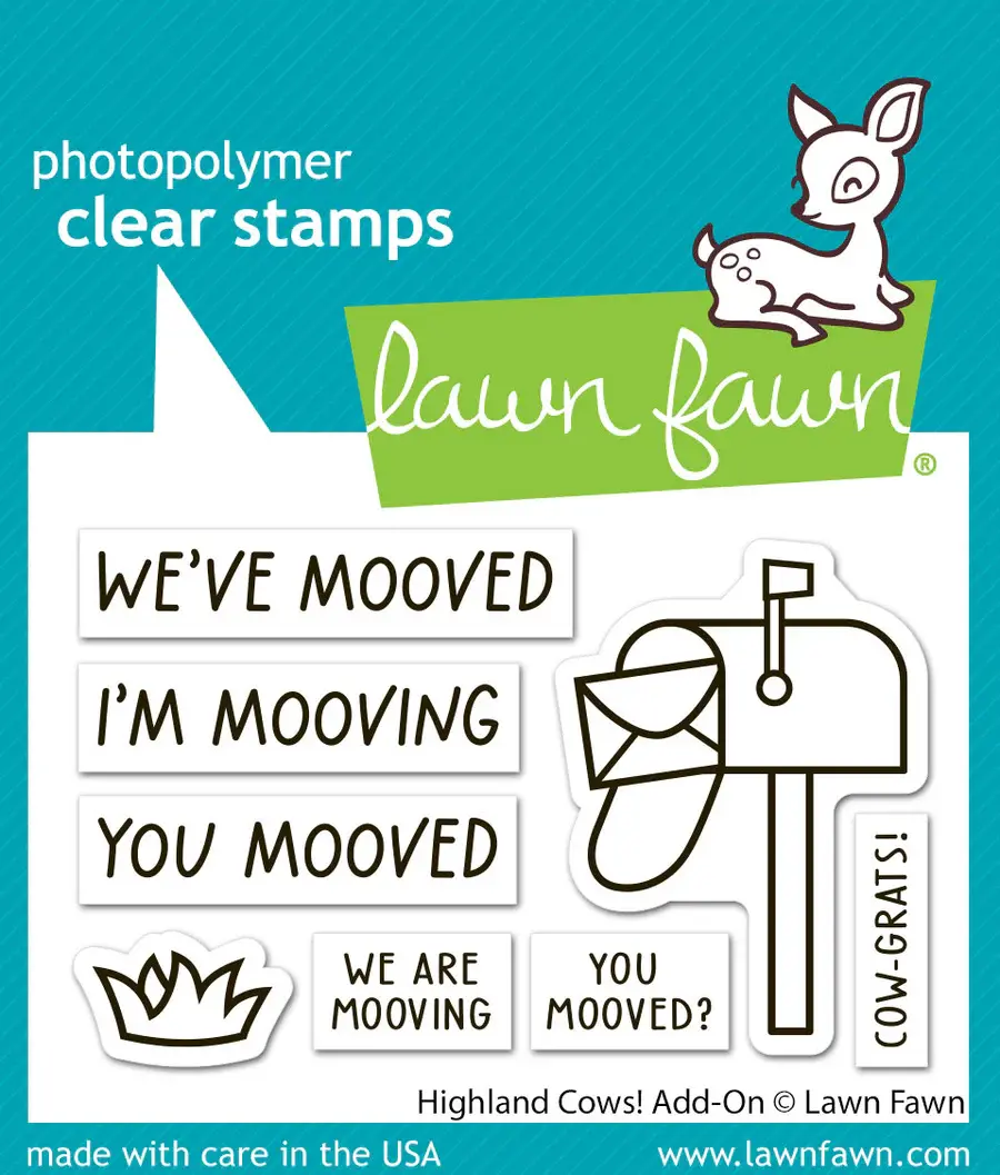 LAWN FAWN LAWN FAWN HIGHLAND COWS! ADD-ON CLEAR STAMP SET