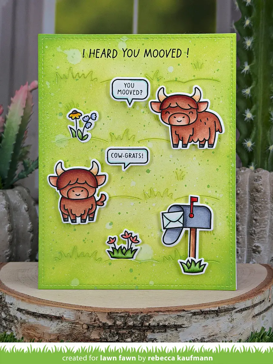 LAWN FAWN LAWN FAWN HIGHLAND COWS! ADD-ON CLEAR STAMP SET