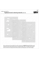 LAWN FAWN LAWN FAWN HIGHLAND COWS! COLORING STENCIL SET