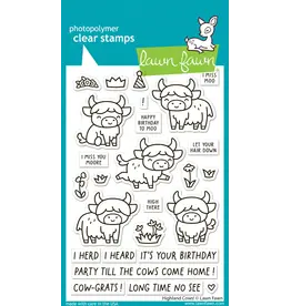 LAWN FAWN LAWN FAWN HIGHLAND COWS! CLEAR STAMP SET