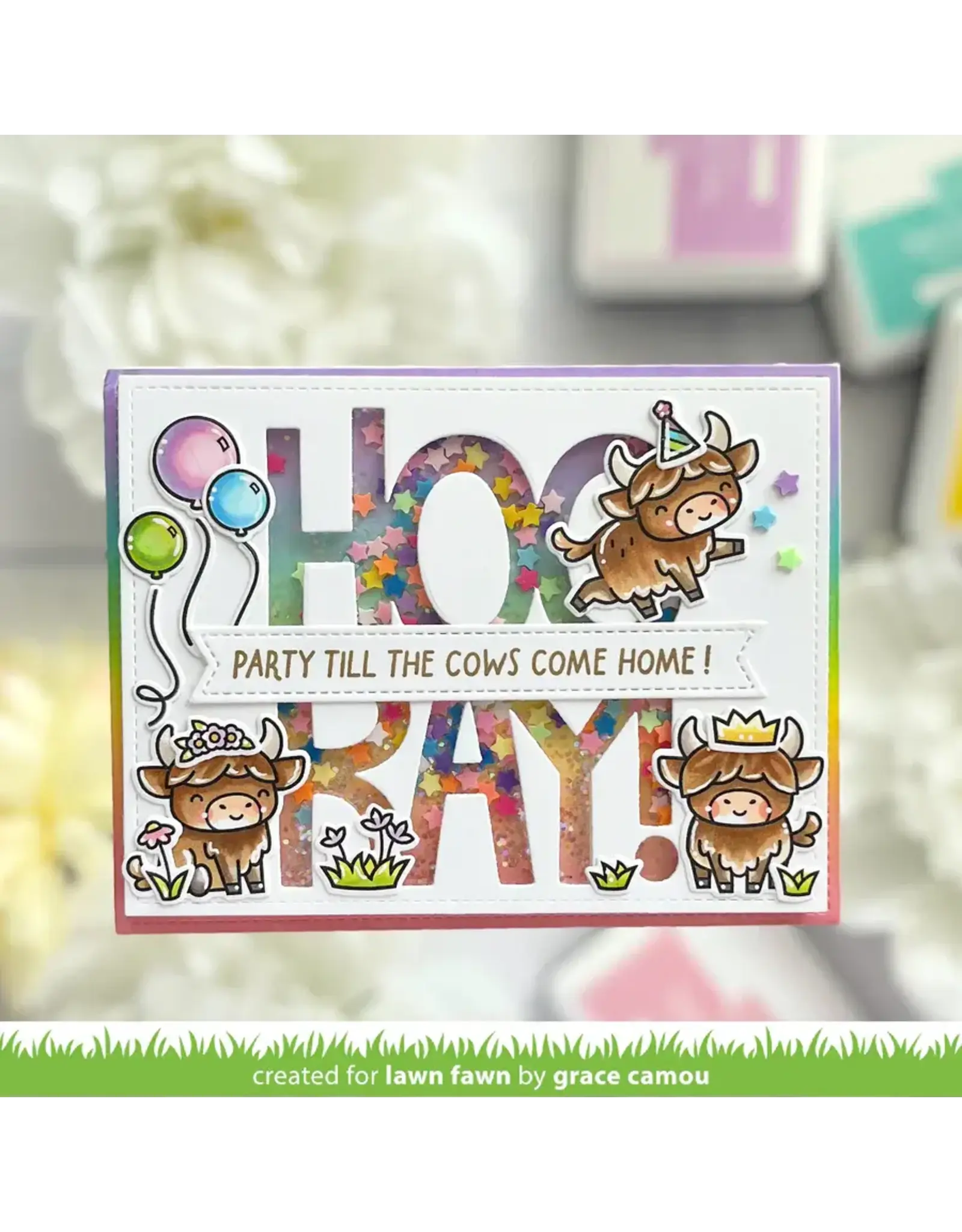 LAWN FAWN LAWN FAWN HIGHLAND COWS! CLEAR STAMP SET