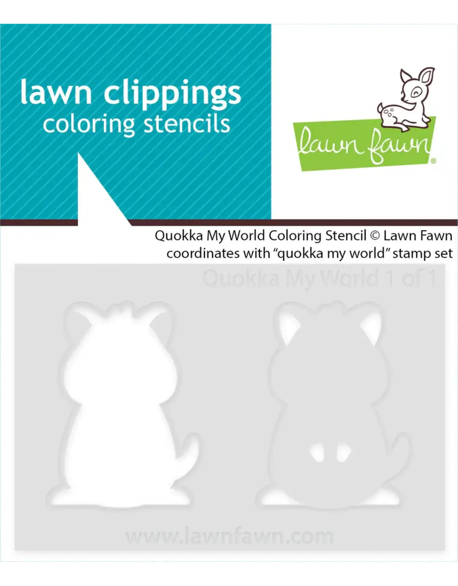 LAWN FAWN LAWN FAWN QUOKKA MY WORLD COLORING STENCIL