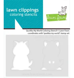 LAWN FAWN LAWN FAWN QUOKKA MY WORLD COLORING STENCIL