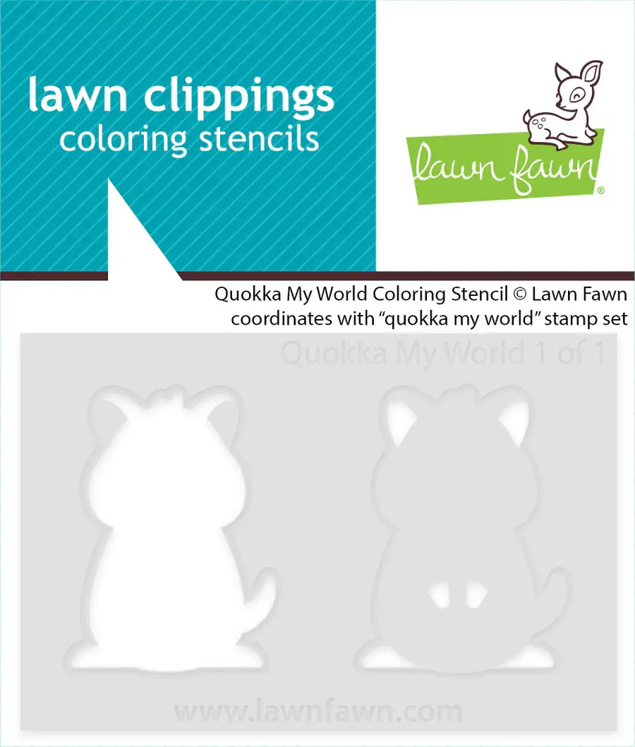 LAWN FAWN LAWN FAWN QUOKKA MY WORLD COLORING STENCIL