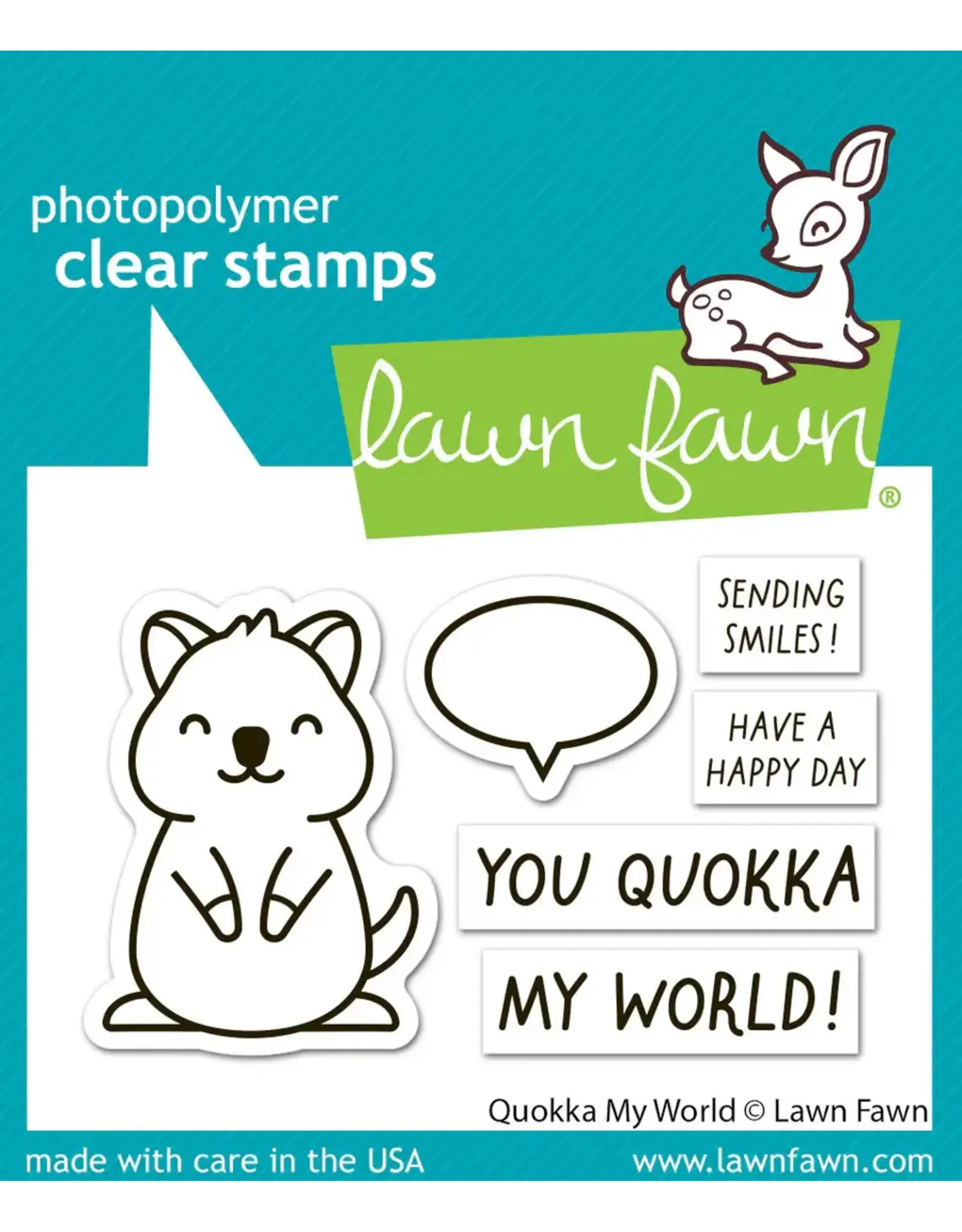 LAWN FAWN LAWN FAWN QUOKKA MY WORLD CLEAR STAMP SET