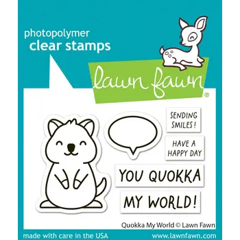 LAWN FAWN LAWN FAWN QUOKKA MY WORLD CLEAR STAMP SET