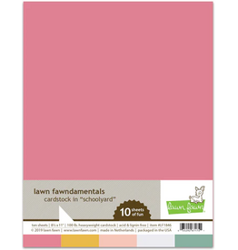 LAWN FAWN LAWN FAWN SCHOOLYARD 8.5 X 11 CARDSTOCK 10PK