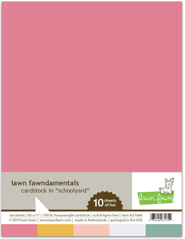 LAWN FAWN LAWN FAWN SCHOOLYARD 8.5 X 11 CARDSTOCK 10PK