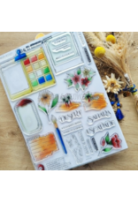 CHOU & FLOWERS CHOU & FLOWERS COLLECTION LE CHANT DES DUNES ECHAPPEES BELLES A4 CLEAR STAMP SET