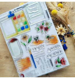 CHOU & FLOWERS CHOU & FLOWERS COLLECTION LE CHANT DES DUNES ECHAPPEES BELLES A4 CLEAR STAMP SET