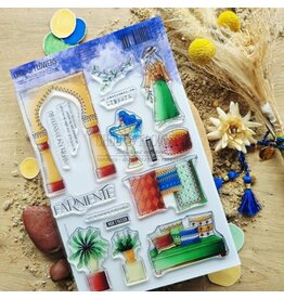 CHOU & FLOWERS CHOU & FLOWERS COLLECTION LE CHANT DES DUNES AMBIANCE ORIENTALE A5 CLEAR STAMP SET