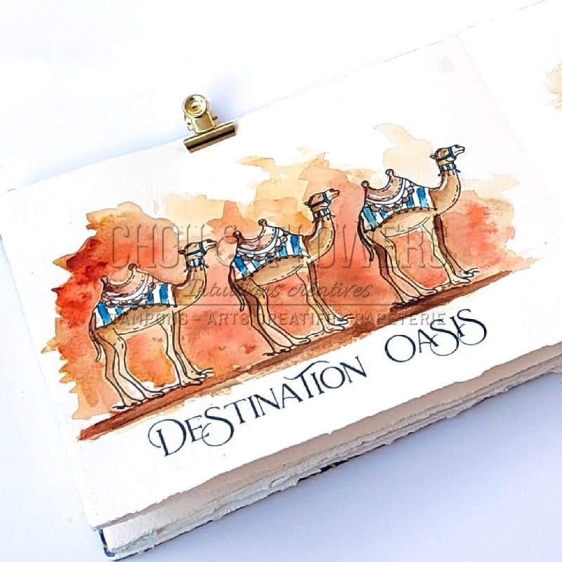 CHOU & FLOWERS CHOU & FLOWERS COLLECTION LE CHANT DES DUNES ESCAPADE NOMADE DL CLEAR STAMP SET