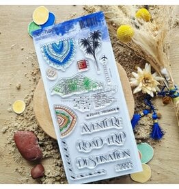 CHOU & FLOWERS CHOU & FLOWERS COLLECTION LE CHANT DES DUNES TEXTURE AVENTURE DL CLEAR STAMP SET