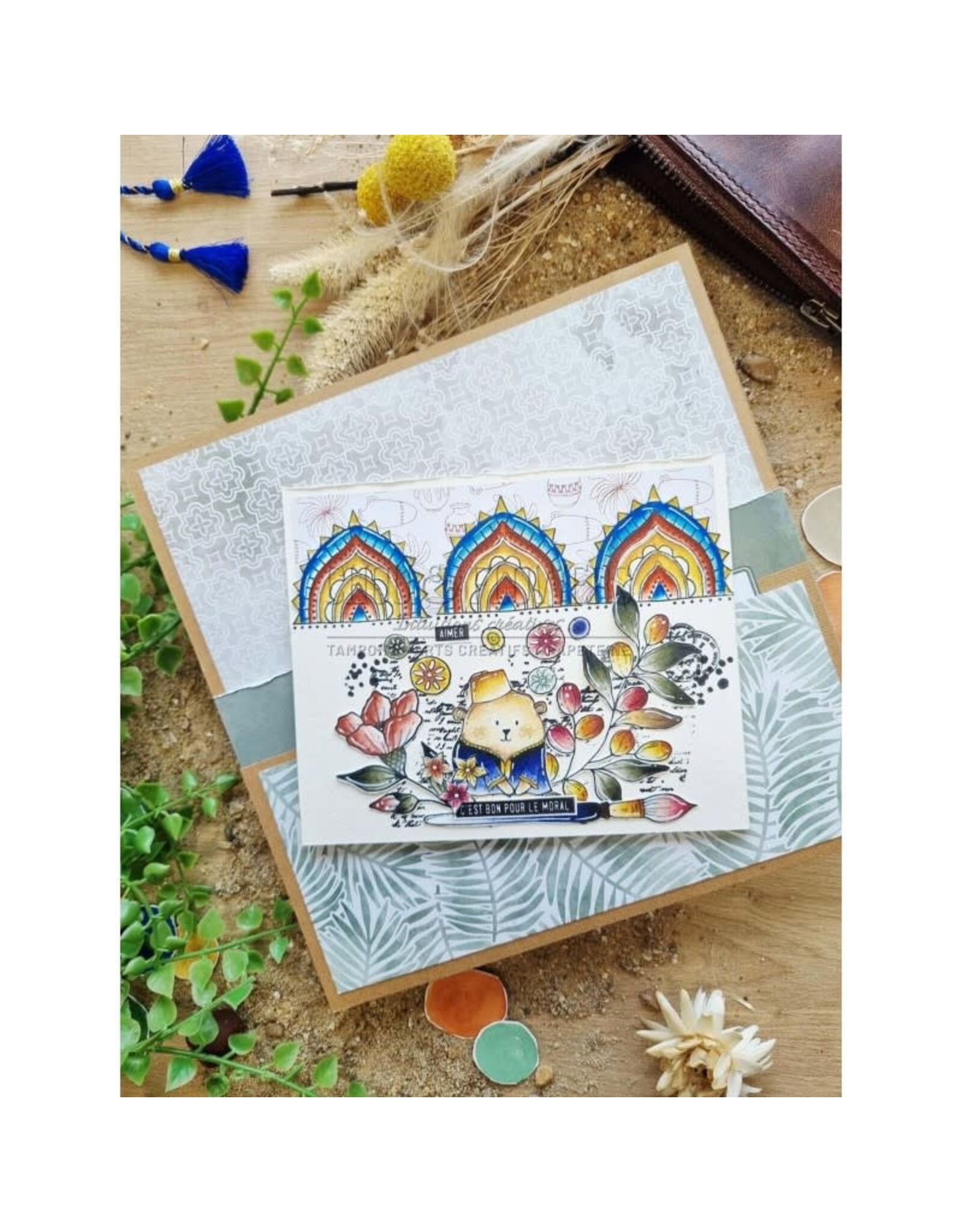 CHOU & FLOWERS CHOU & FLOWERS COLLECTION LE CHANT DES DUNES TEXTURE AVENTURE DL CLEAR STAMP SET