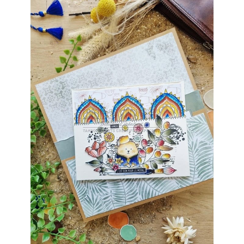 CHOU & FLOWERS CHOU & FLOWERS COLLECTION LE CHANT DES DUNES TEXTURE AVENTURE DL CLEAR STAMP SET