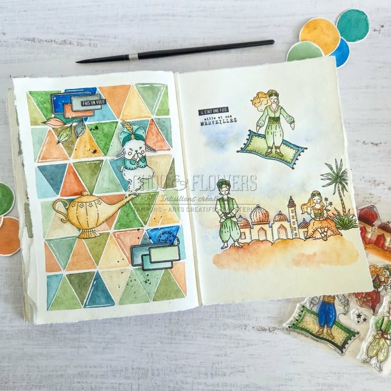 CHOU & FLOWERS CHOU & FLOWERS COLLECTION LE CHANT DES DUNES TEXTURES POSTCARD A6 CLEAR STAMP SET