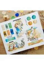 CHOU & FLOWERS CHOU & FLOWERS COLLECTION LE CHANT DES DUNES TEXTURES POSTCARD A6 CLEAR STAMP SET