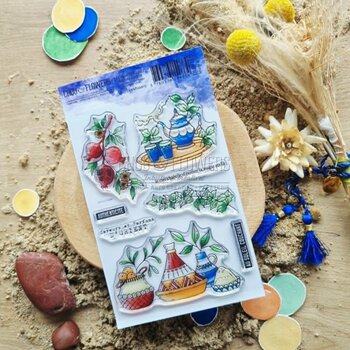 CHOU & FLOWERS CHOU & FLOWERS COLLECTION LE CHANT DES DUNES SAVEURS D'ORIENT A6 CLEAR STAMP SET