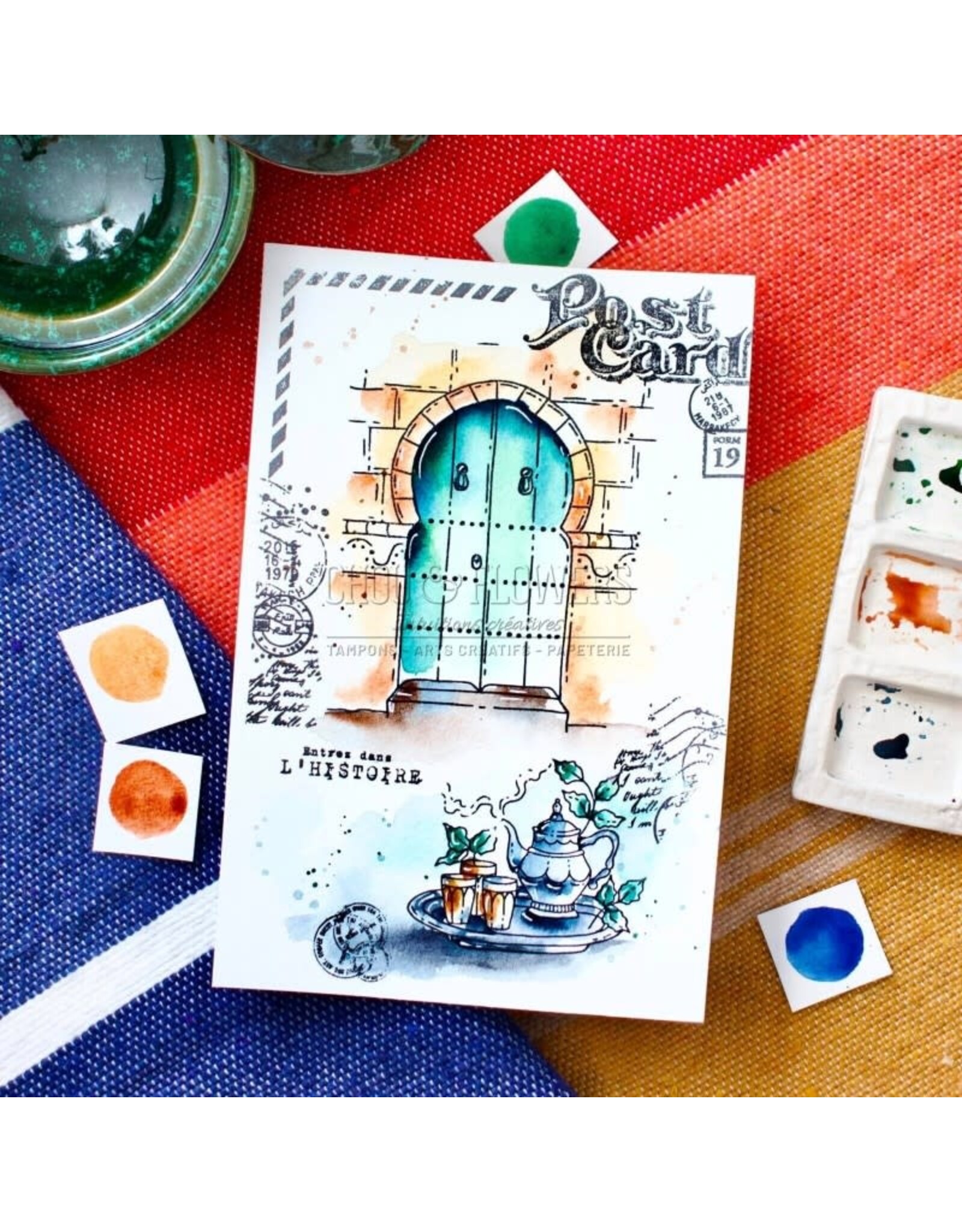 CHOU & FLOWERS CHOU & FLOWERS COLLECTION LE CHANT DES DUNES SAVEURS D'ORIENT A6 CLEAR STAMP SET