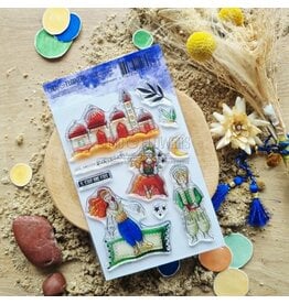 CHOU & FLOWERS CHOU & FLOWERS COLLECTION LE CHANT DES DUNES MILLE ET UNE NUITS A6 CLEAR STAMP SET