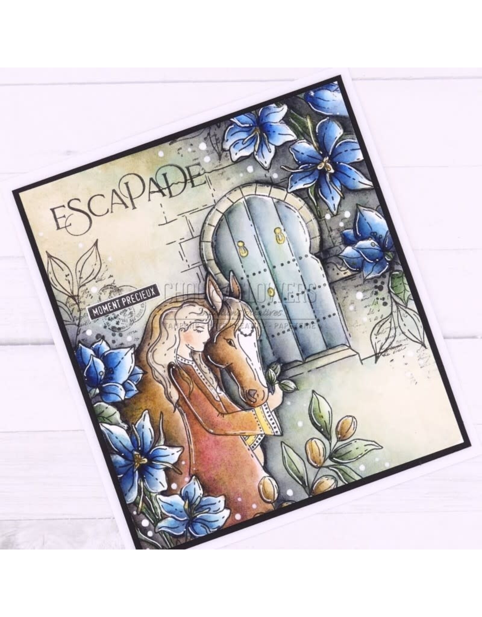 CHOU & FLOWERS CHOU & FLOWERS COLLECTION LE CHANT DES DUNES FLEUR DE SAFRAN A7 CLEAR STAMP SET