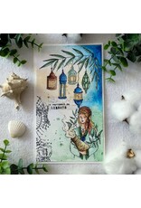 CHOU & FLOWERS CHOU & FLOWERS COLLECTION LE CHANT DES DUNES FILLE OASIS A7 CLEAR STAMP SET