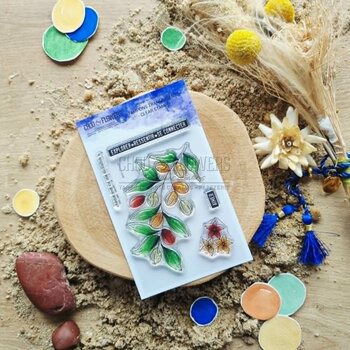 CHOU & FLOWERS CHOU & FLOWERS COLLECTION LE CHANT DES DUNES L'ARGANIER A7 CLEAR STAMP SET