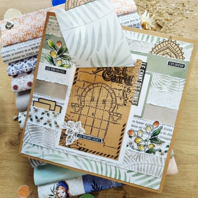 CHOU & FLOWERS CHOU & FLOWERS COLLECTION LE CHANT DES DUNES L'ARGANIER A7 CLEAR STAMP SET