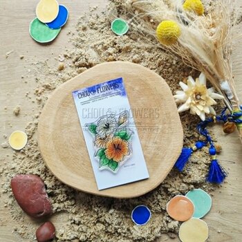 CHOU & FLOWERS CHOU & FLOWERS COLLECTION LE CHANT DES DUNES FLEURS EXOTIQUES A8 CLEAR STAMP
