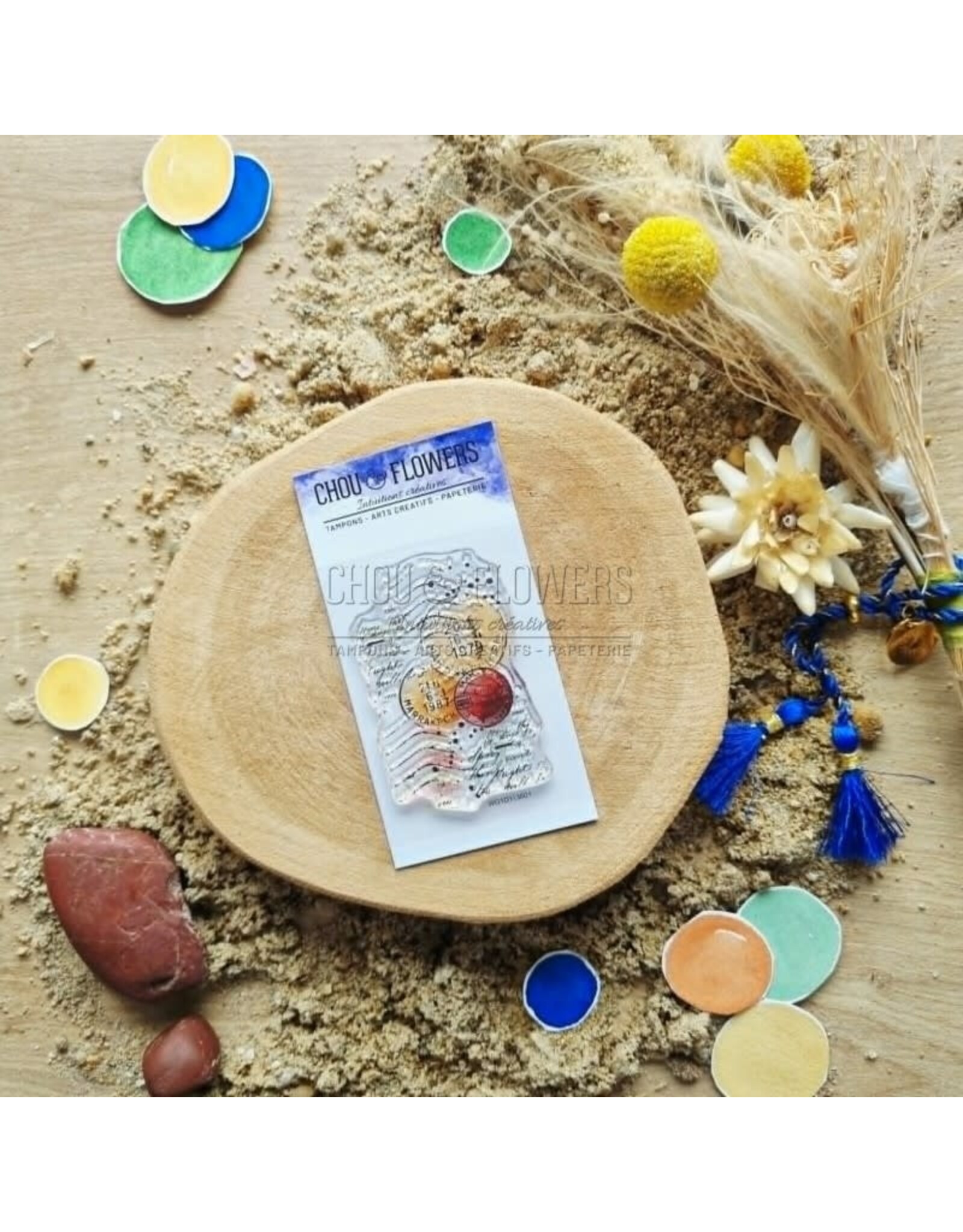 CHOU & FLOWERS CHOU & FLOWERS COLLECTION LE CHANT DES DUNES TIMBRE MARRAKECH A8 CLEAR STAMP