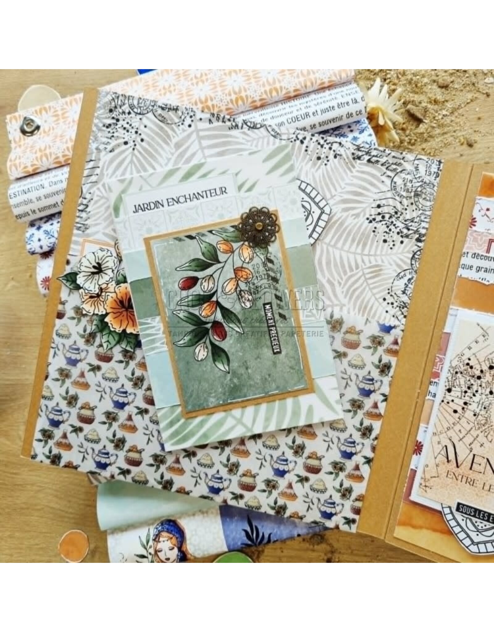 CHOU & FLOWERS CHOU & FLOWERS COLLECTION LE CHANT DES DUNES TIMBRE MARRAKECH A8 CLEAR STAMP