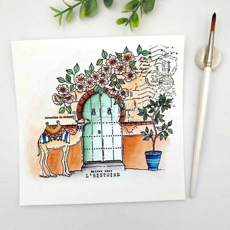 CHOU & FLOWERS CHOU & FLOWERS COLLECTION LE CHANT DES DUNES TIMBRE MARRAKECH A8 CLEAR STAMP