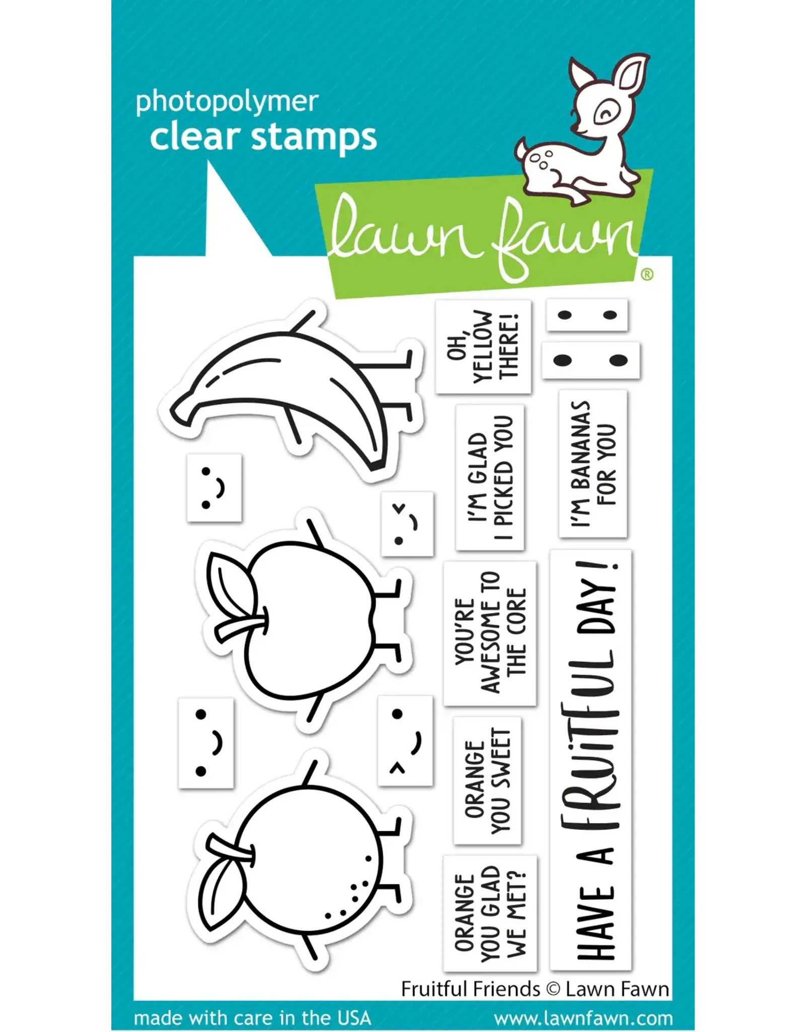 LAWN FAWN LAWN FAWN FRUITFUL FRIENDS CLEAR STAMP SET