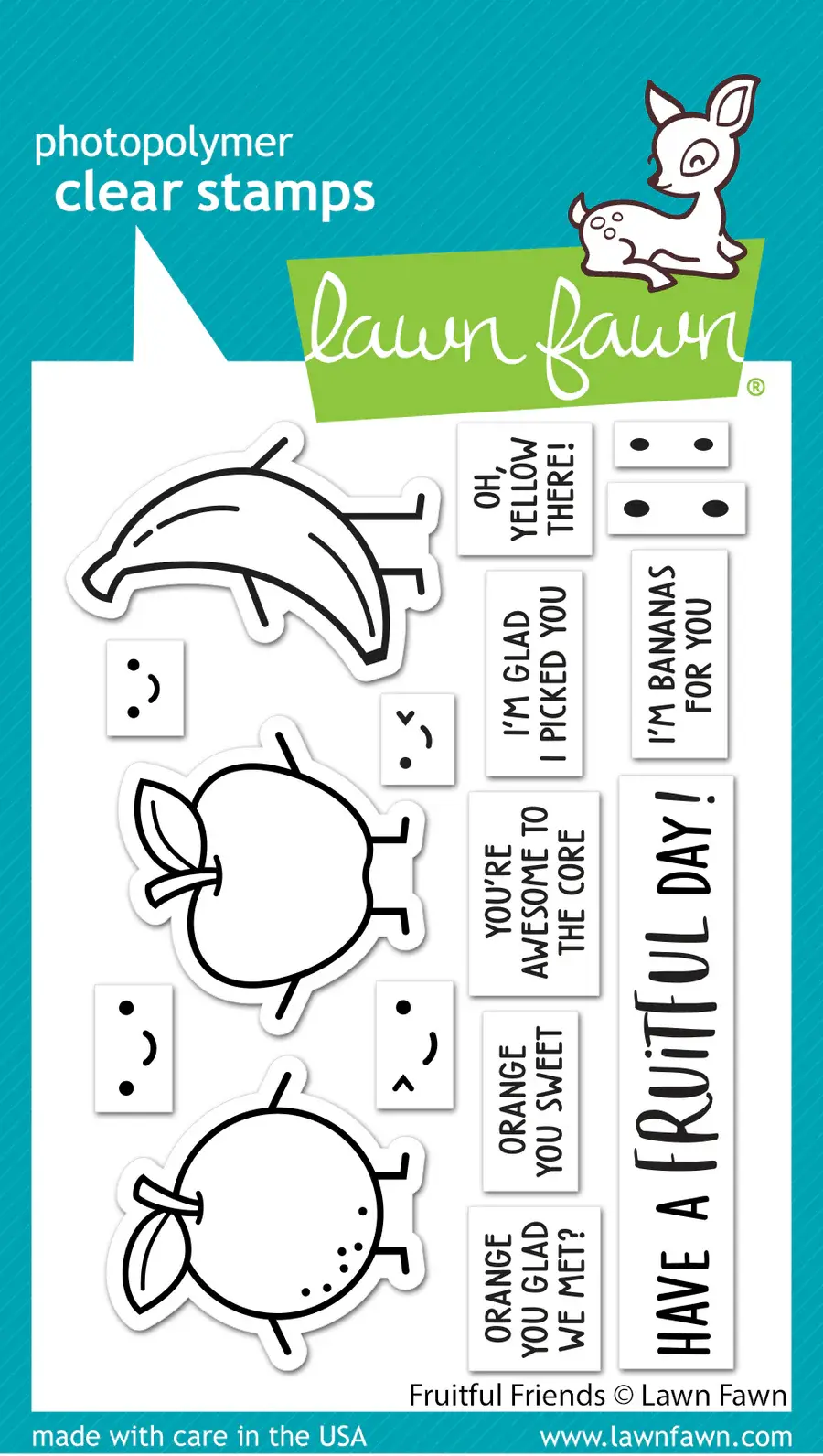 LAWN FAWN LAWN FAWN FRUITFUL FRIENDS CLEAR STAMP SET