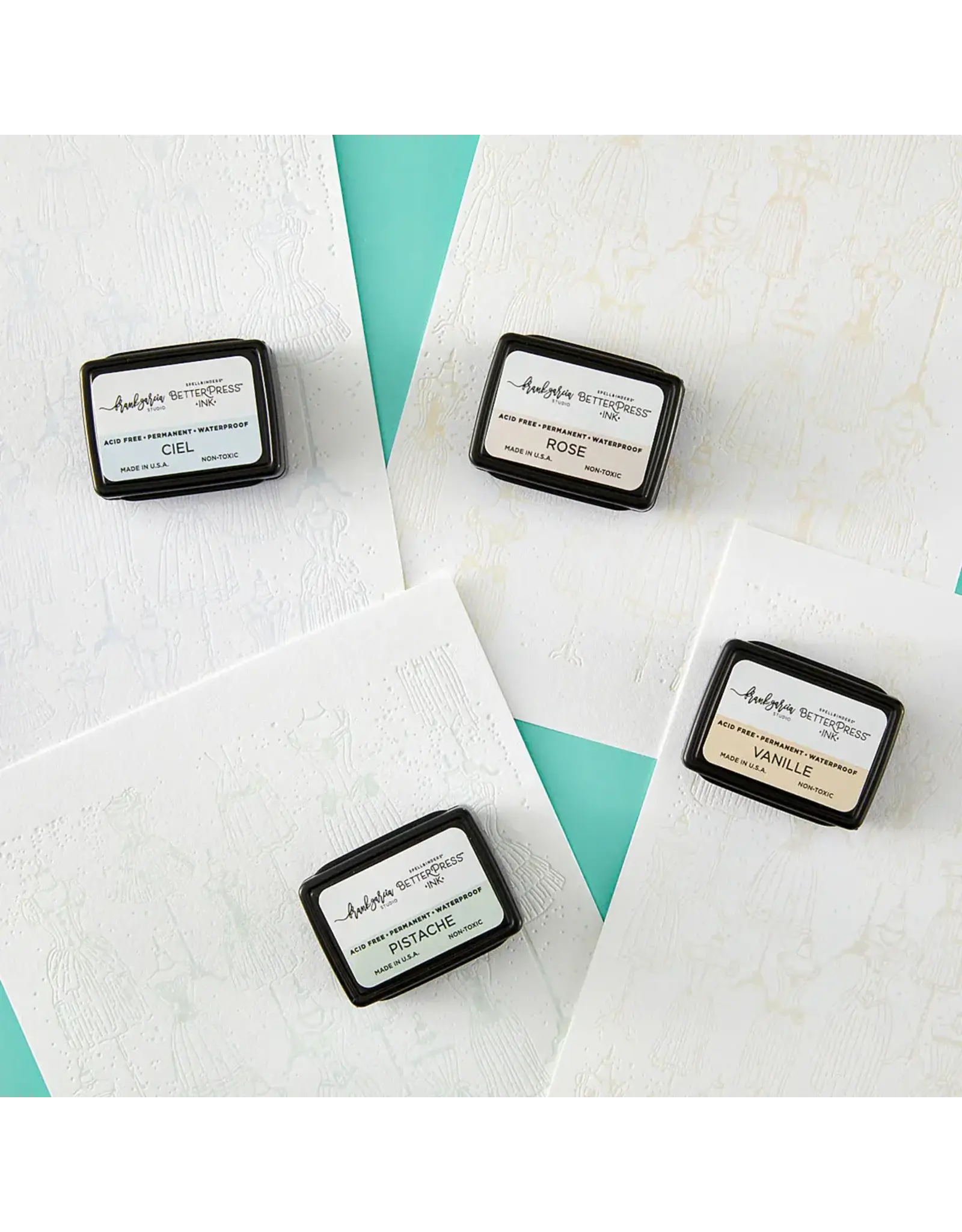 SPELLBINDERS SPELLBINDERS BETTERPRESS FRANK GARCIA BLUSHING MACARONS INK MINI SET AND RIENKER BUNDLE