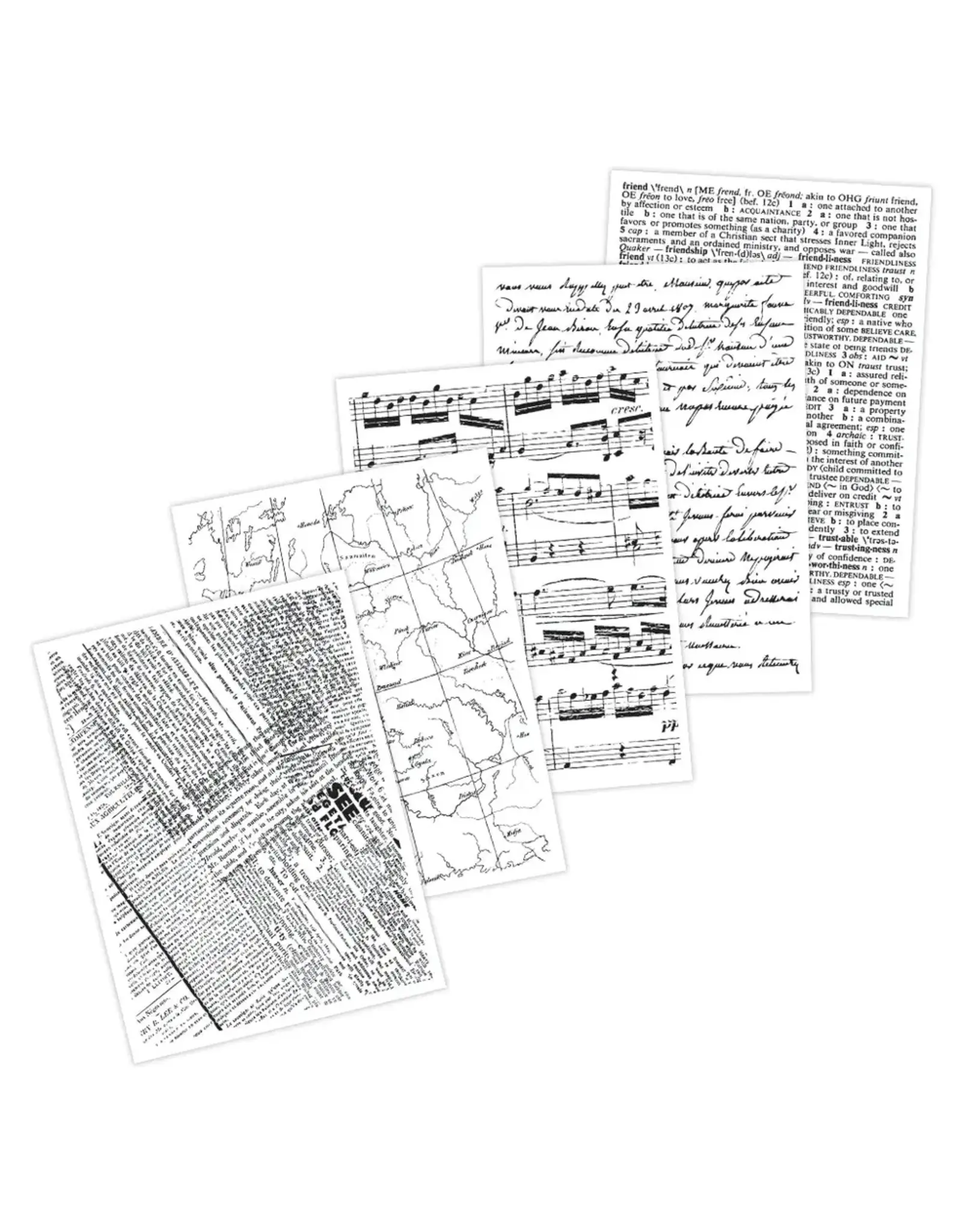 HERO ARTS HERO ARTS HERO TRANSFERS COLLAGE BACKGROUNDS PART 2 RUB-ONS