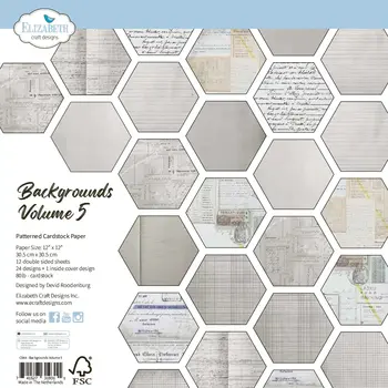 ELIZABETH CRAFT DESIGNS ELIZABETH CRAFT DESIGNS ART JOURNAL SPECIALS BY DEVID BACKGROUNDS VOLUME 5 12X12 PAPER PACK