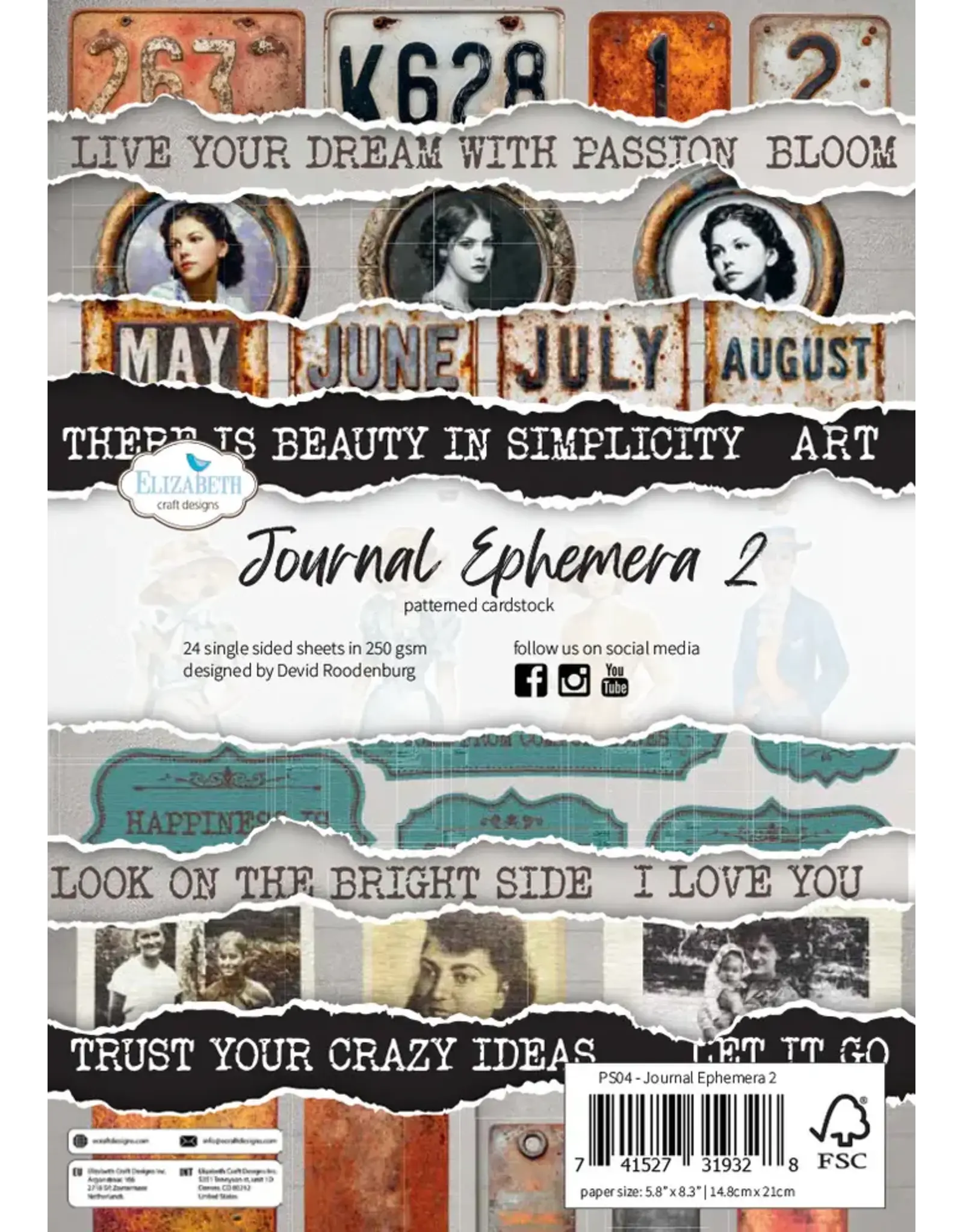 ELIZABETH CRAFT DESIGNS ELIZABETH CRAFT DESIGNS ART JOURNAL SPECIALS BY DEVID JOURNAL EPHEMERA 2