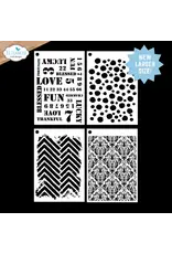 ELIZABETH CRAFT DESIGNS ELIZABETH CRAFT DESIGNS ART JOURNAL SPECIALS BY DEVID JOURNAL STENCILS 11 STENCIL SET 4/PK