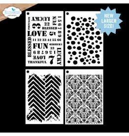 ELIZABETH CRAFT DESIGNS ELIZABETH CRAFT DESIGNS ART JOURNAL SPECIALS BY DEVID JOURNAL STENCILS 11 STENCIL SET 4/PK