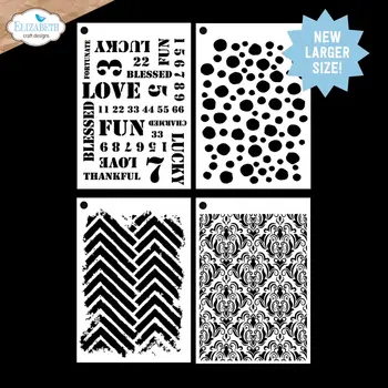 ELIZABETH CRAFT DESIGNS ELIZABETH CRAFT DESIGNS ART JOURNAL SPECIALS BY DEVID JOURNAL STENCILS 11 STENCIL SET 4/PK