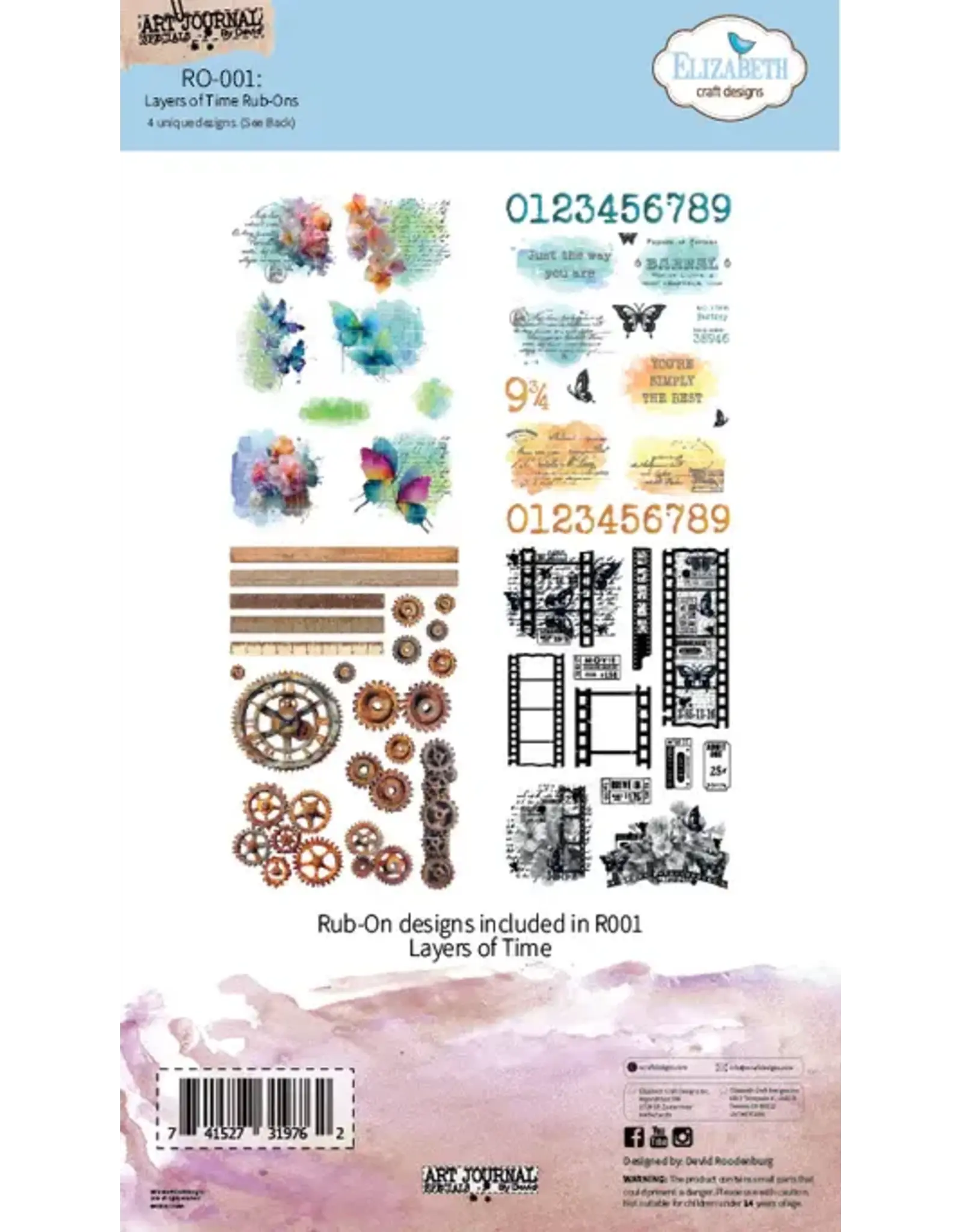 ELIZABETH CRAFT DESIGNS ELIZABETH CRAFT DESIGNS LAYERS OF TIME RUB ONS