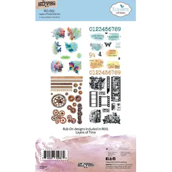ELIZABETH CRAFT DESIGNS ELIZABETH CRAFT DESIGNS LAYERS OF TIME RUB ONS